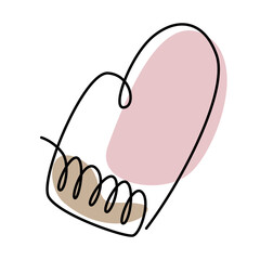 glove in minimal xmas design ornament for christmas tree decoration