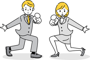 指差すビジネスパーソン