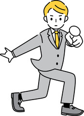 指差すビジネスマン