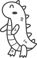 Hand Drawn dinosaur dolls for kids illustration