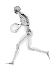 3d rendered medically accurate illustration of basketball player x-ray