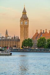 Fototapeta na wymiar Big Ben clock in London at sunrise. England