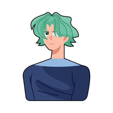 Man With Green Hair Anime