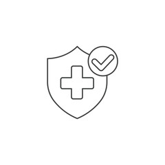 Medical Shield Icon with Hands icons  symbol vector elements for infographic web
