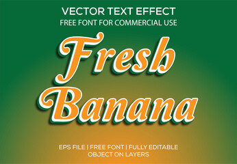 Fresh banana editable text effect