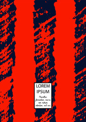 Vector Abstract Hand Drawn Scribble Cover. Minimal Artistic Sketch Poster.