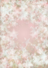 Vector Shiny Stars Confetti on Pink Background with Silver and White  Light Spots. Magic Shiny Pastel Print. Baby Print. Gentle Stardust Pattern.  Sparkle Festive  Cover Design...