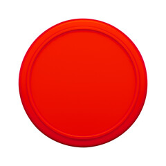 Blank red label 3d illustration icon