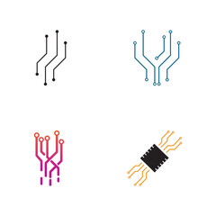 Obraz premium Circuit Logo Template vector