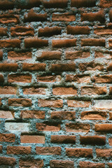 Old red brick wall