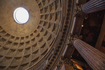 The interior of the famous roman temple Pantheon