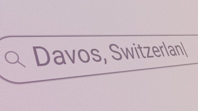 Search Bar Davos Switzerland 
Close Up Single Line Typing Text Box Layout Web Database Browser Engine Concept