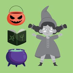 witch and halloween icons