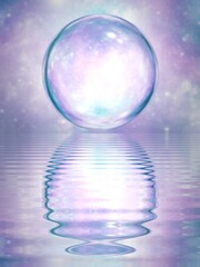 crystal ball in the water