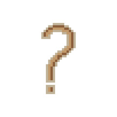 Question mark icon pixel art design.