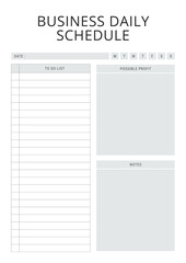 Best Business Daily Schedule sheet