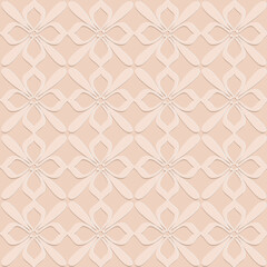 Arabic style seamless pattern, arabesque monochrome pattern, vector realistic illustration