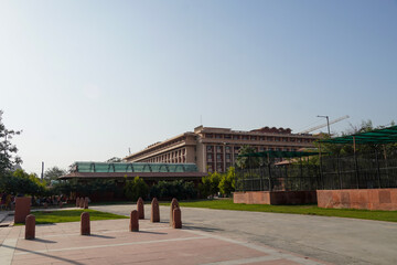 Beautiful building near India gate in afternoon