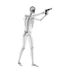 Obraz premium 3d rendered medically accurate illustration of a man with a pistol