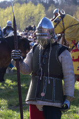 medieval soldier with spear