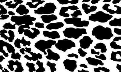 Vector black leopard print pattern animal seamless. Leopard skin abstract for printing and more.