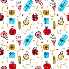 Christmas pattern for wrapping paper, print for printing, background, festive background