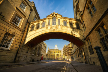 Hertford Bridge known as the Bridge of Sighs  on New College Lane in Oxford, England