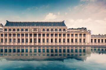 Fototapeta premium Parisian style building by the water