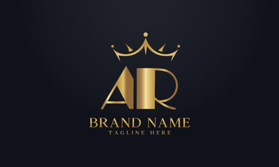 King crown logo design vector and extra bold queen symbol