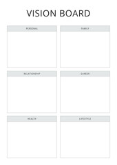 Clean Vision Board Planner