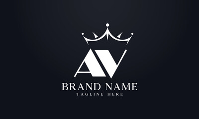 King crown logo design vector and extra bold queen symbol