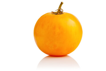 Ripe juicy yellow tomato