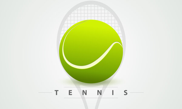 A tennis ball. Sports wallpaper. Logo.
