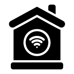 smart home glyph icon