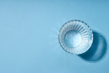 Concept of thirst and freshness, fresh water, space for text