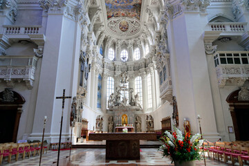 Deckenfresco im Chorbereich v. C. Tencalla, Dom St. Stephan, auch Stephansdom, Passau,...