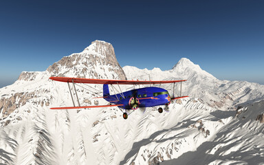 Amerikanischer Doppeldecker aus den 1930er Jahren © Michael Rosskothen