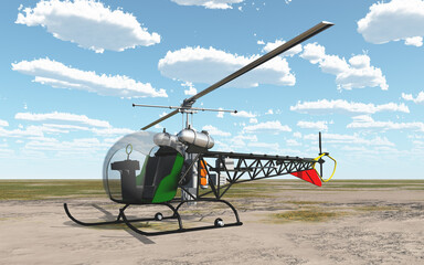 Leichter Hubschrauber aus den Jahren 1946 bis 1974 © Michael Rosskothen
