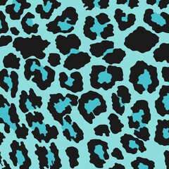 Black and blue leopard print pattern animal seamless. Exotic leopard design for stationery, fashion pattern, wallpaper, decorative and more.