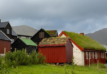 Fototapeta na wymiar The charming fishing village of Elduvik, Eysturoy, Faroe Islands