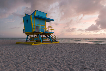 lifeguard hut on Miami beach