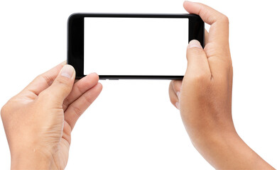 hand holding smartphone