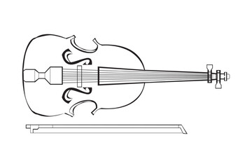 Obraz premium musical instruments lineart
