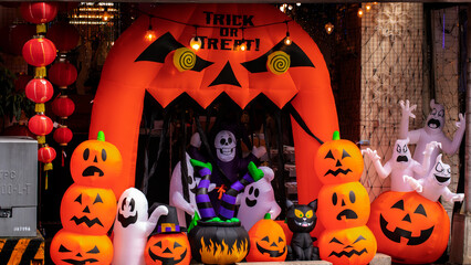 halloween, inflatable ornaments, ornaments, inflatable dolls, decoration, holiday