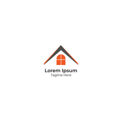 Real state company logo design, simple home real estate logo icon vector.