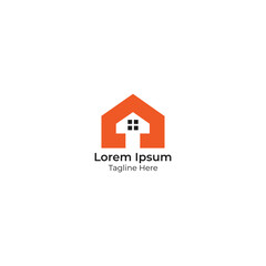 Real state company logo design, simple home real estate logo icon vector