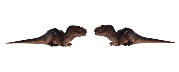 Trex tyrant dinosaur isolated on empty background PNG © akiratrang