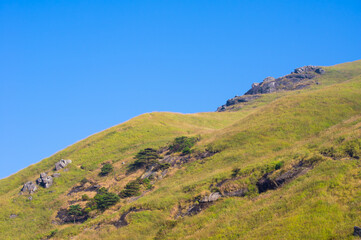 Fototapeta premium The early autumn scenery of Wugong Mountain Natural Scenic Area, Pingxiang, Jiangxi, China