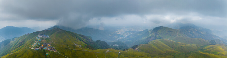 Naklejka premium The early autumn scenery of Wugong Mountain Natural Scenic Area, Pingxiang, Jiangxi, China