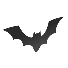 Fototapeta premium Flying bat character silhouette isolated on transparent background.